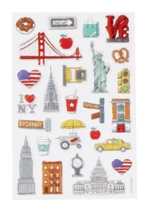 Hobbyfun GLOSSY Sticker USA Aufkleber Sammeln Album Dekorieren Basteln - Bild 1 von 1