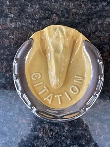Vintage FAMOUS Horse HOOFPRINTS CITATION Ashtray 1956 - Picture 1 of 6