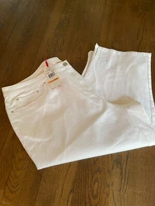 Neu mit Etikett Ruby Road Größe 24 W Hose Caprihose 5 Taschen Jeansstil Stretch weiß - Bild 1 von 3