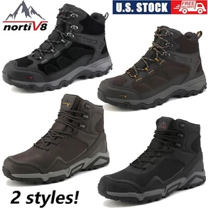 NORTIV8 Men's Hiking Boots Waterproof Work Lightweight Trekking Non-Slip Boots - Picture 1 of 27