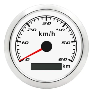 85mm GPS Tacho Gauge Tachometer Kilometerzähler 0-60km/h für Auto Motorrad Boot - Picture 1 of 21