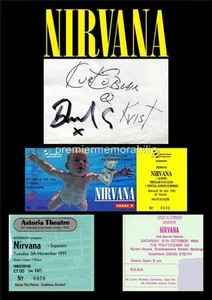 CRISTAL NIRVANA KURT COBAIN DAVE GROHL NOVOSELIC FIRMADO PREIMPRESO EXCLUSIVO IMPRESIÓN - Imagen 1 de 1