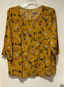 SHEIN Curve: Trends Plus Size Damen Top Urlaub Blumen in 3XL - Bild 1 von 7