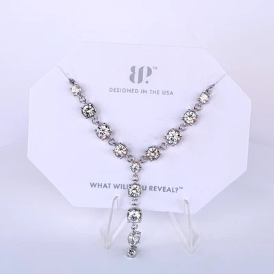 Collar Bomb Party NK34679 "Showstopper Found" circonita cúbica transparente en plata de ley .925 Foto 1 de 2