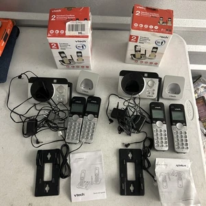 (2) VTECH-Cordless Phones CS5229-2 2 Handset 6.0 Cordless Phone Answering System - Picture 1 of 8