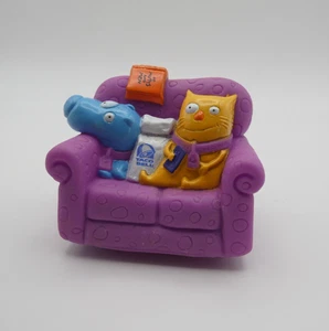 1995 Taco Bell Nacho und Hund Pull and Go lila Couch Spielzeug - Bild 1 von 5