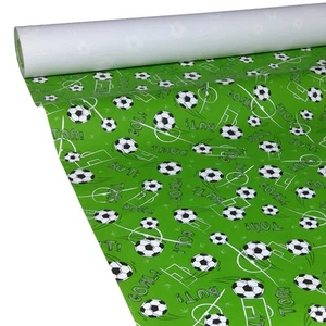 50m x 1m Fußball JUNOPAX Papiertischdecke Einweg Tischtuch Rolle Football - Bild 1 von 8