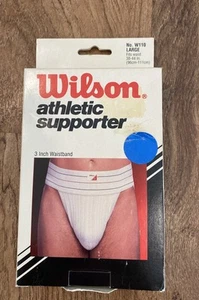 Neu aus altem Lagerbestand Wilson Athletic Supporter weiß W110 Vintage Jock Strap Größe L Taille 38-44 Zoll - Bild 1 von 9