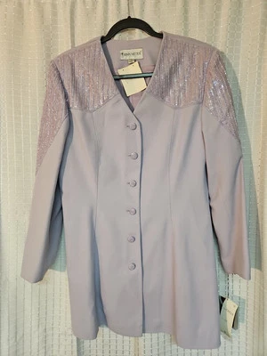 John Meyer 2 件 Suite 尺寸 12 薰衣草带亮片和珠子。 全新带标签 — 第 1/4 张图片