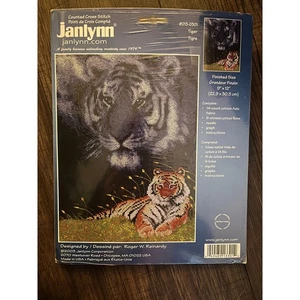 Janlynn Tiger Counted Cross Stitch KIT 2003 never opened New 9x12 - Picture 1 of 4