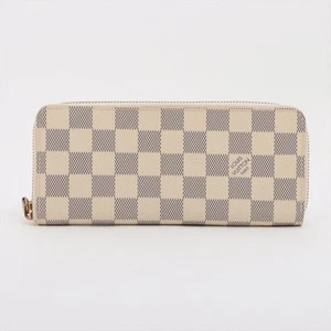Louis Vuitton Damier Azur Clemence Rose Ballerine Zipper Zip-Around - Picture 1 of 10