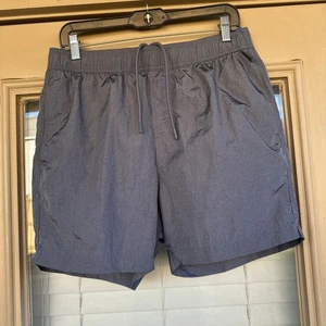Onia Men's Swim Trunks Medium Gray Lined Elastic Waist Drawstring QUICK DRY NWOT - Picture 1 of 10