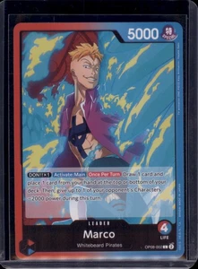 One Piece TCG Marco OP08-002 L Leader Whitebeard Piraten Karte Englisch - Bild 1 von 2