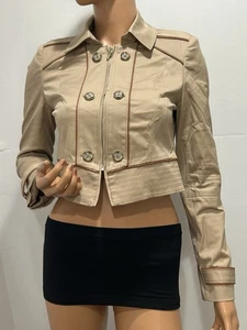 giacca cropped white house black market taglia 2 essendo stile militare - Foto 1 di 10