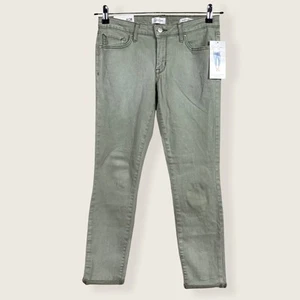 NEW Jessica Simpson Meadow Green Rolled Crop Skinny Sculpt Jeans Size 6 28 - Picture 1 of 9