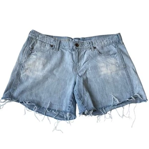 Madewell Denim Shorts Women 32 Blue Distressed Cut Off Frayed Hem Light Wash - Bild 1 von 10