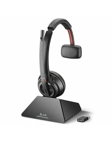Casque d'ordinateur mono sans fil Poly Savi 8210 UC, over-the-head, noir LIRE DESC - Photo 1/21