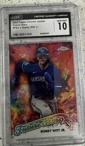 2023 Topps Chrome Update Future Stars #FSU-2 Bobby Witt JR CGC Gem Mint 10 Pop 2 - Picture 1 of 2