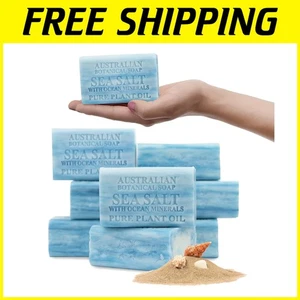 Gentle Cleansing Sea Salt Soap Bars with African Shea Butter – 6.6 OZ, Pack of 8 - Picture 1 of 10