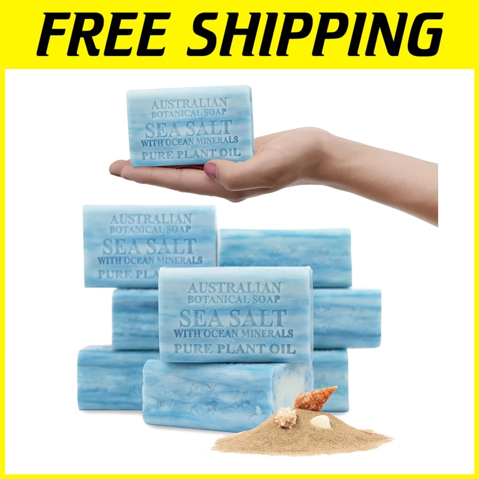 Gentle Cleansing Sea Salt Soap Bars with African Shea Butter – 6.6 OZ, Pack of 8 - Image 1 of 4