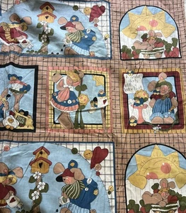Fabric Traditions Just Be Cuz 3.15 Yards Cotton 1995 Country Bunny Farmhouse - Picture 1 of 6