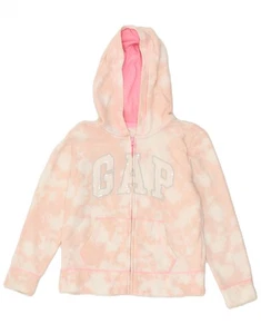 GAP Girls Graphic Zip Hoodie Sweater 7-8 Years Medium Pink Tie Dye BI01 - Picture 1 of 3