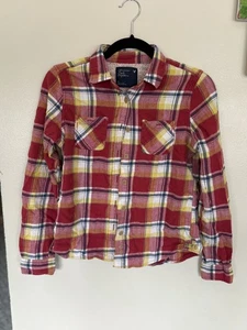 Women's American Eagle Outfitters Flannel Button Up Shirt Size 4 VGUC - Picture 1 of 3