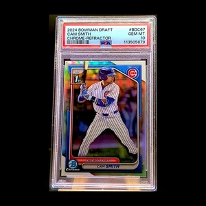 2024 Bowman Chrome Draft Cam Smith 1st Refractor #BDC-67 Cubs Astros RC PSA 10 - Picture 1 of 2
