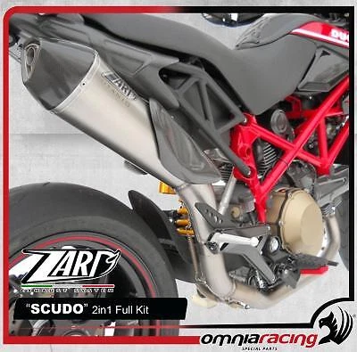 Zard Titanium 2:1 High Mount Single Racing Exhaust Ducati Hypermotard 1100 07> - Immagine 1 di 4