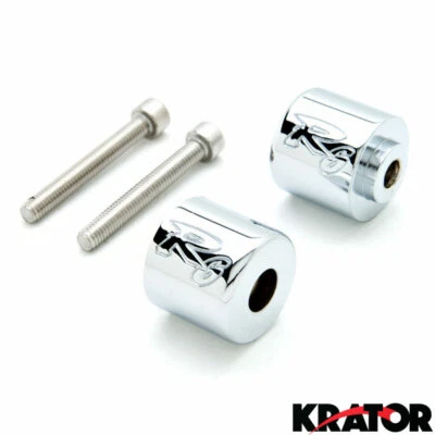 Logotipo prata gravado gravado barras extremidades pesos controles deslizantes para Yamaha YZF R6 2006-2012 - Imagem 1 de 3