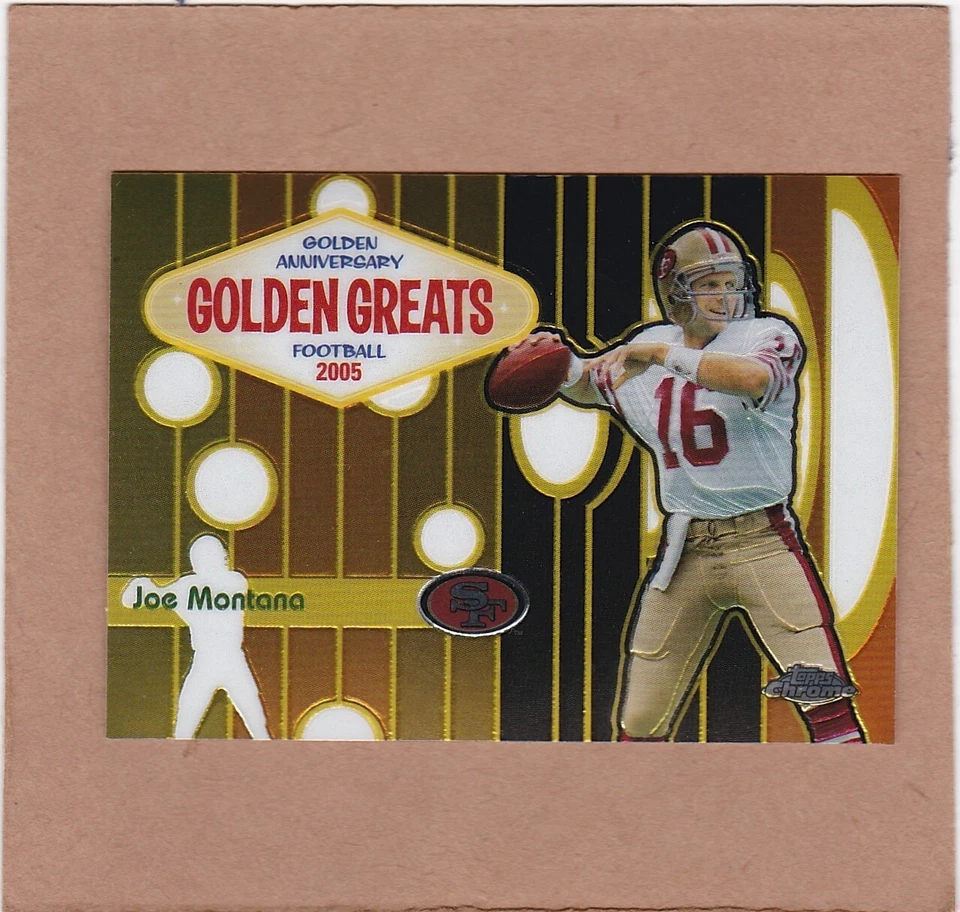 2005 Topps Chrome Golden Greats Joe Montana #GA1 HOF MINT condition - Image 1 of 2