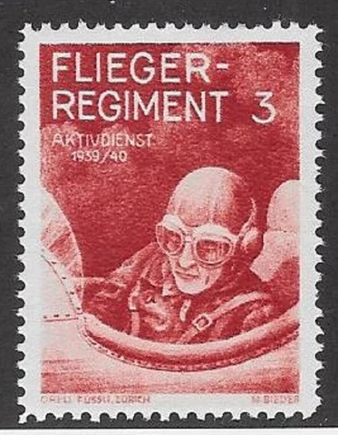 Switzerland WWII Soldier stamp: Flieger Air Force, FLI #28: FL.REG.3 - sw193n Cover
