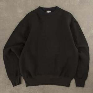 Vintage 90s Blank Sweatshirt M Made In Usa Women's Black