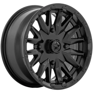 15x7 +10 MSA Offroad Wheels M49 Creed 4x137 Matte Black Wheels (Set of 4) - Picture 1 of 3