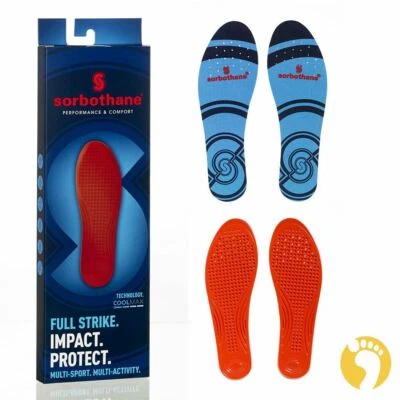 Sorbothane Full Strike Insoles Gel Cushion Shock Absorbing Running Shoe Inserts