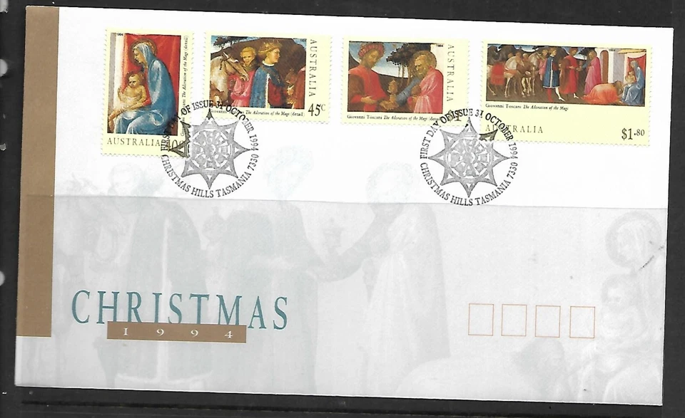 1 x 1994 Australian FDC REDUCED MUH (Christmas)($2.75 Bargain) - Image 1 of 1