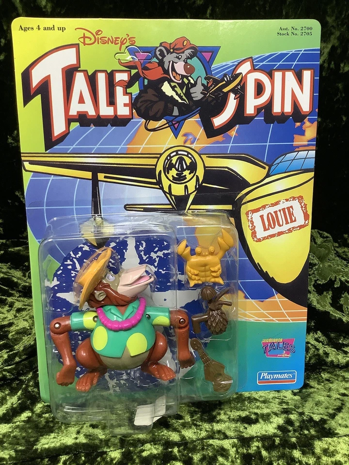 1991 年迪士尼故事旋转路易可动人偶玩伴密封未打孔 — 第 1/4 张图片