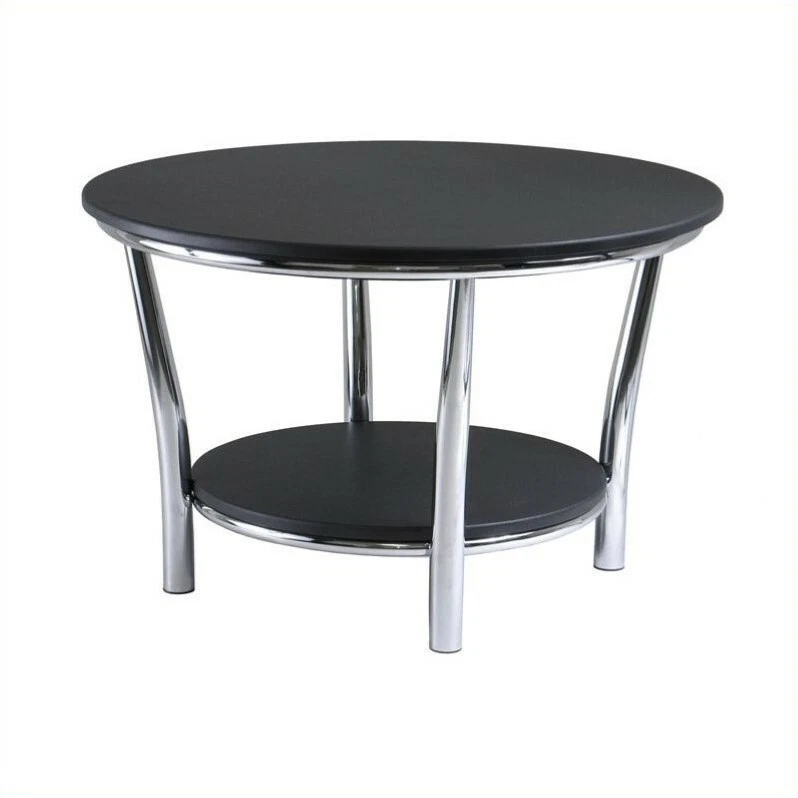 Winsome Maya Round Coffee Table in Black 93230