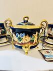 🙂 Vintage Capodimonte Italien Cherub Kobaltblau & Gold 6-teiliges Set 🙂