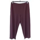 Eileen Fisher Plus Cassis Stretch Elastic Waist Jersey Knit Straight Pant 1X