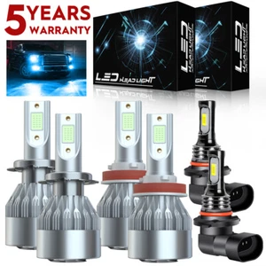 For Chevy Malibu 2013 2014 2015 6LED Headlight High Low Fog Light Bulb Combo Kit - Picture 1 of 16