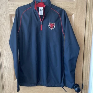 EUC Arkansas State Red Wolves schwarz/roter Pullover 1/4-Reißverschluss Windbreaker Größe Small - Bild 1 von 13