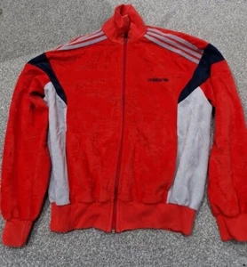 ADIDAS Vertex CHALLENGER vintage Red rouge jacket Zip Up Jacket UK S 70’s 80’s - Picture 1 of 15