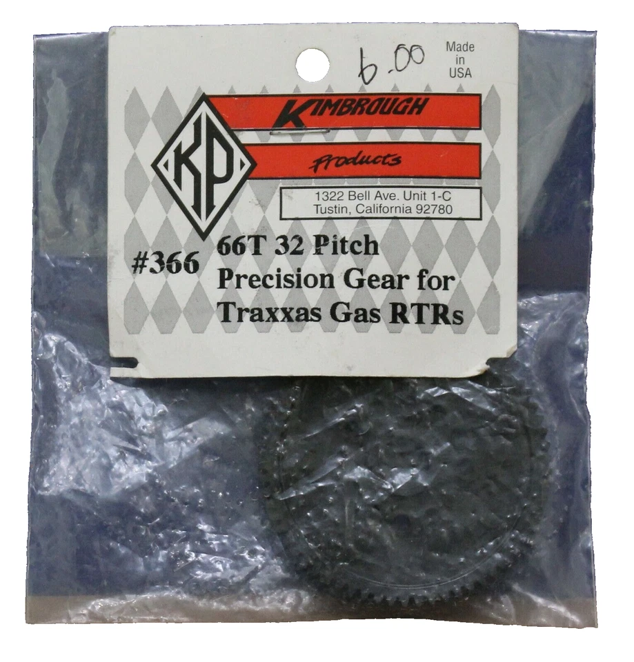Kimbrough 366 66T 32 Pitch Spur Gear For Traxxas Gas RTRs MIP - Image 1 of 2