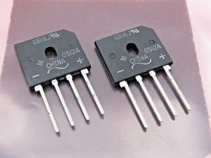 ( 2 PCS ) GBU6J 600 VDC 6 Amp Bridge Rectifier -- NOS - Picture 1 of 1
