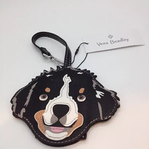 Targhetta bagaglio Vera Bradley Whimsy Bernese Mountain Dog "Rara" nuova con etichetta - Foto 1 di 4