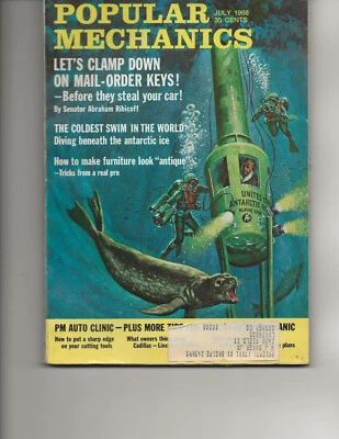 Popular Mechanics July 1966 Vintage How To Magazine - Image 1 of 2