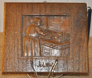 HIGH RELIEF CARVED  WOOD  PANEL OOAK  - Picture 1 of 4