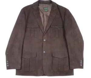 NEW PRONTO UOMO 4 POCKET MENS XL 46 R MICROSUEDE MICROFIBER BLAZER COAT JACKET - Picture 1 of 17