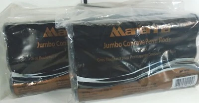 MARIANNA CONCAVE PERMANENT Rods BLACK 1-1/4" Lot 3 Pks of 6 CT Sealed NOS - Image 1 of 4